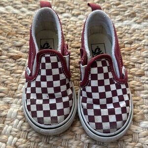 Red checkered vans